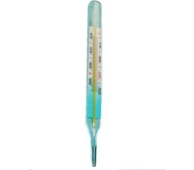 Термометр медицинский стеклянный ртутный Клиника защитное покрытие (градусник)